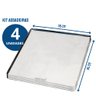 Kit 4 Assadeiras Turbo Lisa Aluminio Estampada 35X35 Prp-004 - Imeca - 1