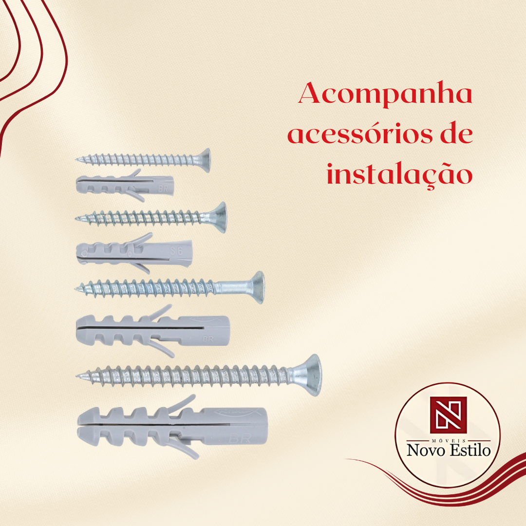 Cabideiro de Parede Suspenso 70x25x13,5 Branco - 7