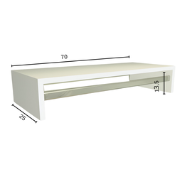 Cabideiro de Parede Suspenso 70x25x13,5 Branco - 4