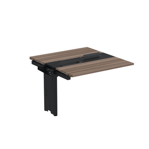 Complemento de Mesa Plataforma para Coworking para 2 Pessoas 150x140 150cm Industrial Walnut e Preto Marrom