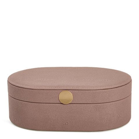 Caixa em Mdf com Revestimento em Pu Rose 23,5x16x8cm