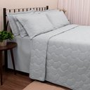 Ver imagem 1 de Kit Cobre Leito Buettner Liso Casal Sonata Cinza