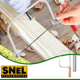 Mini Arco de Serra para Trabalhos Artesanais e Manuais 5 Lâminas Snel Ferramentas - 6