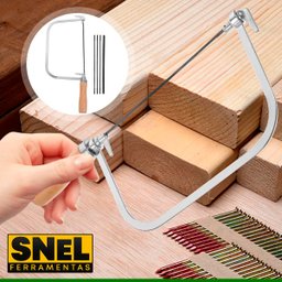 Mini Arco de Serra para Trabalhos Artesanais e Manuais 5 Lâminas Snel Ferramentas - 7