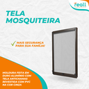 Ver imagem 1 de Tela Mosquiteira em Alumínio - Altura Regulável - Fumê - Kit C/ 2 Pçs