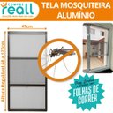 Ver imagem 7 de Tela Mosquiteira em Alumínio - Altura Regulável - Marrom - Kit C/ 2 Pçs
