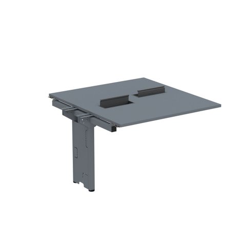 Complemento de Mesa Plataforma para Coworking para 2 Pessoas 150x140 150cm Industrial Grafito Cinza