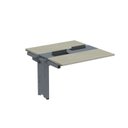 Ver imagem 1 de Complemento de Mesa Plataforma para Coworking para 2 Pessoas 150x140 150cm Industrial Nogueira Casblanca e Grafito Bege