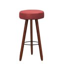 Ver imagem 1 de Banqueta Alta Redonda Pés Madeira Palito - Modelo Londres:rose