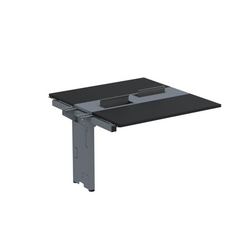 Complemento de Mesa Plataforma para Coworking para 2 Pessoas 150x140 150cm Industrial Preto e Grafito
