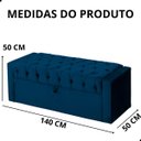 Ver imagem 6 de Calçadeira de Sapatos Baú Estofada 140 Cm Casal Veludo Emma