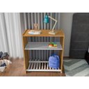 Ver imagem 5 de Mini Berço Chiqueirinho 2 em 1 com Rodízios e Colchão Baby:amadeirado