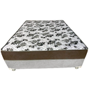 Ver imagem 2 de Cama Box Casal Suede Cinza + Colchão Casal Suede Marrom Espuma 138x188x55