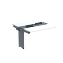 Ver imagem 1 de Complemento de Mesa Plataforma para Coworking para 2 Pessoas 160x140 160cm Industrial Branco e Grafito Preto