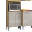 Ver imagem 5 de Armário de Cozinha Compacta Completa 244cm Balcão e Pia Inox Livy P11 Damasco/Off White - Mpozenato
