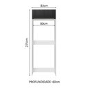 Ver imagem 3 de Porta-Geladeira Madesa Lux 1 Porta Basculante Branco/Preto