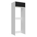 Ver imagem 1 de Porta-Geladeira Madesa Lux 1 Porta Basculante Branco/Preto