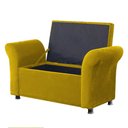 Ver imagem 1 de Recamier Bau Egeo 120x Suede Mostarda - Bandiera Decor