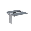 Ver imagem 1 de Complemento de Mesa Plataforma para Coworking para 2 Pessoas 160x140 160cm Industrial Grafito e Cinza Marrom