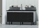 Ver imagem 1 de Gabinete de Cozinha 1,94 M Mdf Branco e Preto Máxima Amplitude e Versatilidade:preto/preto