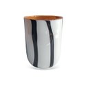 Ver imagem 1 de Vaso Decorativo em Vidro Branco e Terracota com Listras 22cm OD3012 Btc
