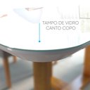 Ver imagem 6 de Conjunto Sala de Jantar Cristal Mesa Tampo de Vidro 4 Cadeiras Madeira Maciça Móveis Mundial