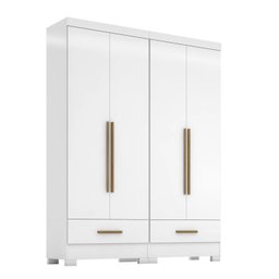 Quarto Modulado 2 Peças 4 Portas 2 Gavetas Smart Plus Espresso Móveis - 3