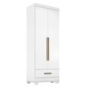 Ver mais imagens de Quarto Modulado 100% MDF 2 Peças 4 Portas 2 Gavetas Smart Plus Espresso Móveis Branco