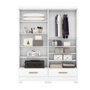 Ver imagem 5 de Quarto Modulado 100% MDF 2 Peças 4 Portas 2 Gavetas Smart Plus Espresso Móveis Branco
