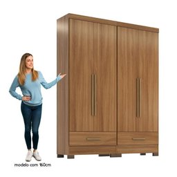 Quarto Modulado 2 Peças 4 Portas 2 Gavetas Smart Plus Espresso Móveis - 4