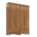 Ver imagem 3 de Quarto Modulado 100% MDF 2 Peças 4 Portas 2 Gavetas Smart Plus Espresso Móveis Bege/Cinamomo