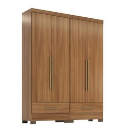 Quarto Modulado 2 Peças 4 Portas 2 Gavetas Smart Plus Espresso Móveis - 3