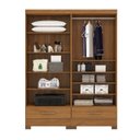 Ver imagem 5 de Quarto Modulado 100% MDF 2 Peças 4 Portas 2 Gavetas Smart Plus Espresso Móveis Bege/Cinamomo