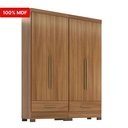 Ver imagem 7 de Quarto Modulado 100% MDF 2 Peças 4 Portas 2 Gavetas Smart Plus Espresso Móveis Bege/Cinamomo
