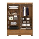 Ver mais imagens de Quarto Modulado 100% MDF 2 Peças 4 Portas 2 Gavetas Smart Plus Espresso Móveis Bege/Cinamomo