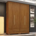Ver imagem 1 de Quarto Modulado 100% MDF 2 Peças 4 Portas 2 Gavetas Smart Plus Espresso Móveis Bege/Cinamomo