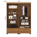 Ver imagem 6 de Quarto Modulado 100% MDF 2 Peças 4 Portas 2 Gavetas Smart Plus Espresso Móveis Bege/Cinamomo