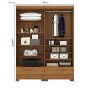 Ver imagem 6 de Quarto Modulado 2 Peças 4 Portas 2 Gavetas Smart Plus Espresso Móveis