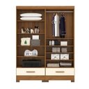 Ver imagem 5 de Quarto Modulado 2 Peças 4 Portas 2 Gavetas Smart Plus Espresso Móveis