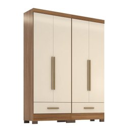 Quarto Modulado 2 Peças 4 Portas 2 Gavetas Smart Plus Espresso Móveis - 3