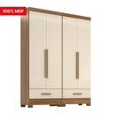 Ver imagem 7 de Quarto Modulado 100% MDF 2 Peças 4 Portas 2 Gavetas Smart Plus Espresso Móveis Bege/Cinamomo/Offwhite
