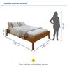 Cama Casal 148,5cm Turca Slim em Madeira Maciça - 3