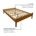 Ver imagem 4 de Cama Casal 140cm Turca Slim em Madeira Maciça