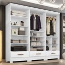 Ver imagem 1 de Closet Modulado 3 Peças 3 Gavetas Smart Versatile Espresso Móveis Branco