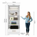 Ver imagem 7 de Closet Modulado 3 Peças 3 Gavetas Smart Versatile Espresso Móveis Branco