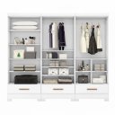 Ver imagem 5 de Closet Modulado 3 Peças 3 Gavetas Smart Versatile Espresso Móveis Branco