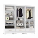 Ver imagem 2 de Closet Modulado 3 Peças 3 Gavetas Smart Versatile Espresso Móveis Branco