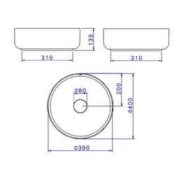 Cuba Apoio Redonda Deca Slim 40cm Cinza Antracite L.12040.85 - 4
