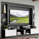 Ver imagem 2 de Estante com Suporte para TV até 65" Multimóveis Moscou FG2747 Preta/Branca