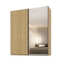 Ver imagem 1 de Guarda Roupa Casal 2 Portas de Correr C/ Espelho 100% Mdf Cor:olmo